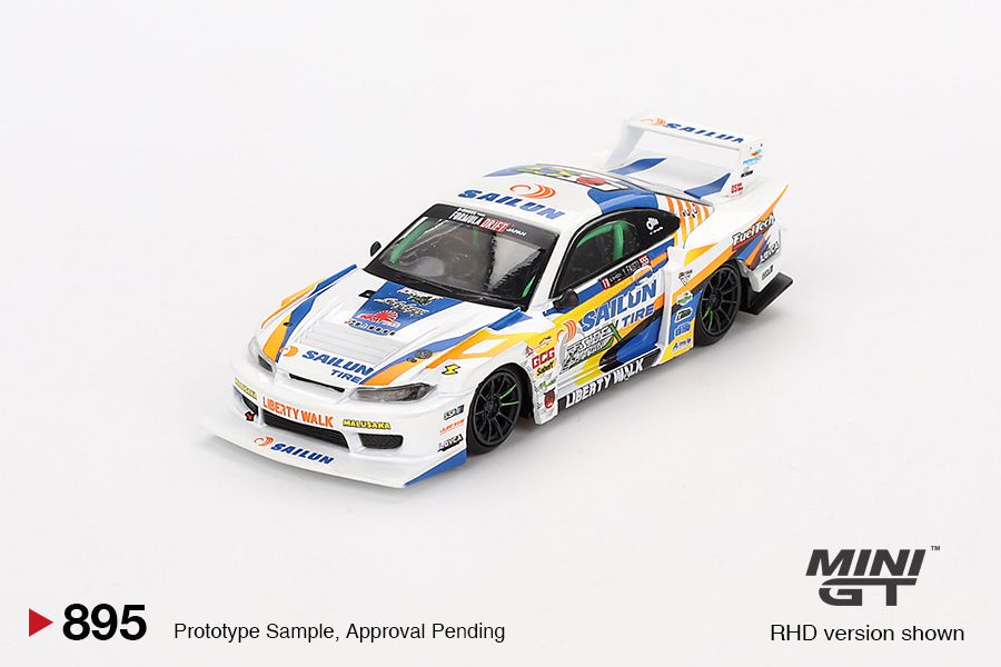 1/64 NISSAN LB-SUPER SILHOUETTE S15 SILVIA NO.555 2023 FORMULA DRIFT JAPAN (RHD) BLISTER PACKAGING- MGT00895-BL