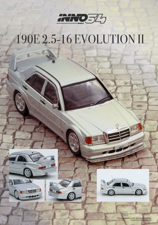 1/64 MERCEDES BENZ 190E Silver - Inno64 - IN64-190E-SIL