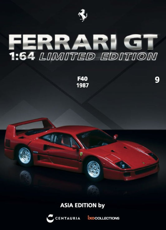 1/64 - FERRARI F40 1987 with English version book - ixo - IXC.FSD.FE.009-E