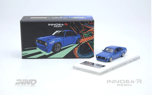 1/64 FORD ESCORT MK2 PANDEM "EMOTION" RETRO HAVOC Blue - Inno64 - IN64R-MK2P-Blue