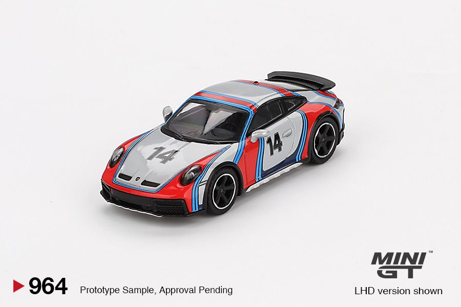 1/64 PORSCHE 911 DAKAR ICE GREY METALLIC RALLY 1974 (LHD) BLISTER PACKAGING - MGT00964-BL