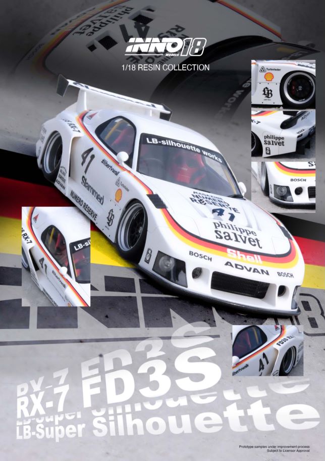 1:18 MAZDA RX7 (FD3S) LB-SUPER SILHOUETTE - INNO 18 - IN18-LBWKRX7-02