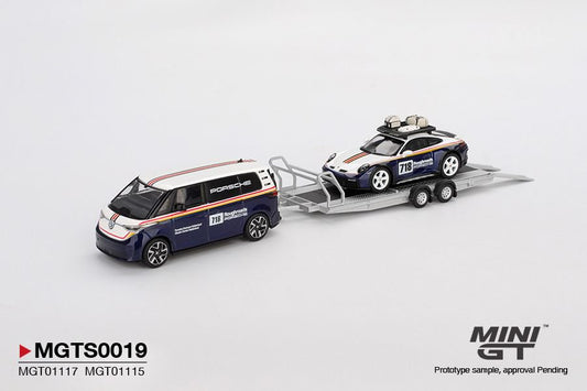 1/64 Porsche 911 Dakar #718 / Volkswagen ID. Buzz Porsche Centrum Gelderland Roughroads Set - MGTS0019