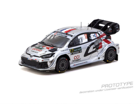 1/64 Toyota GR YARIS Rally1 HYBRID Rally Saudi Arabia 2025 WRC World Champion 2025 Sébastien Ogier / Vincent Landais - Tarmac Works - T64-085-25RSA17