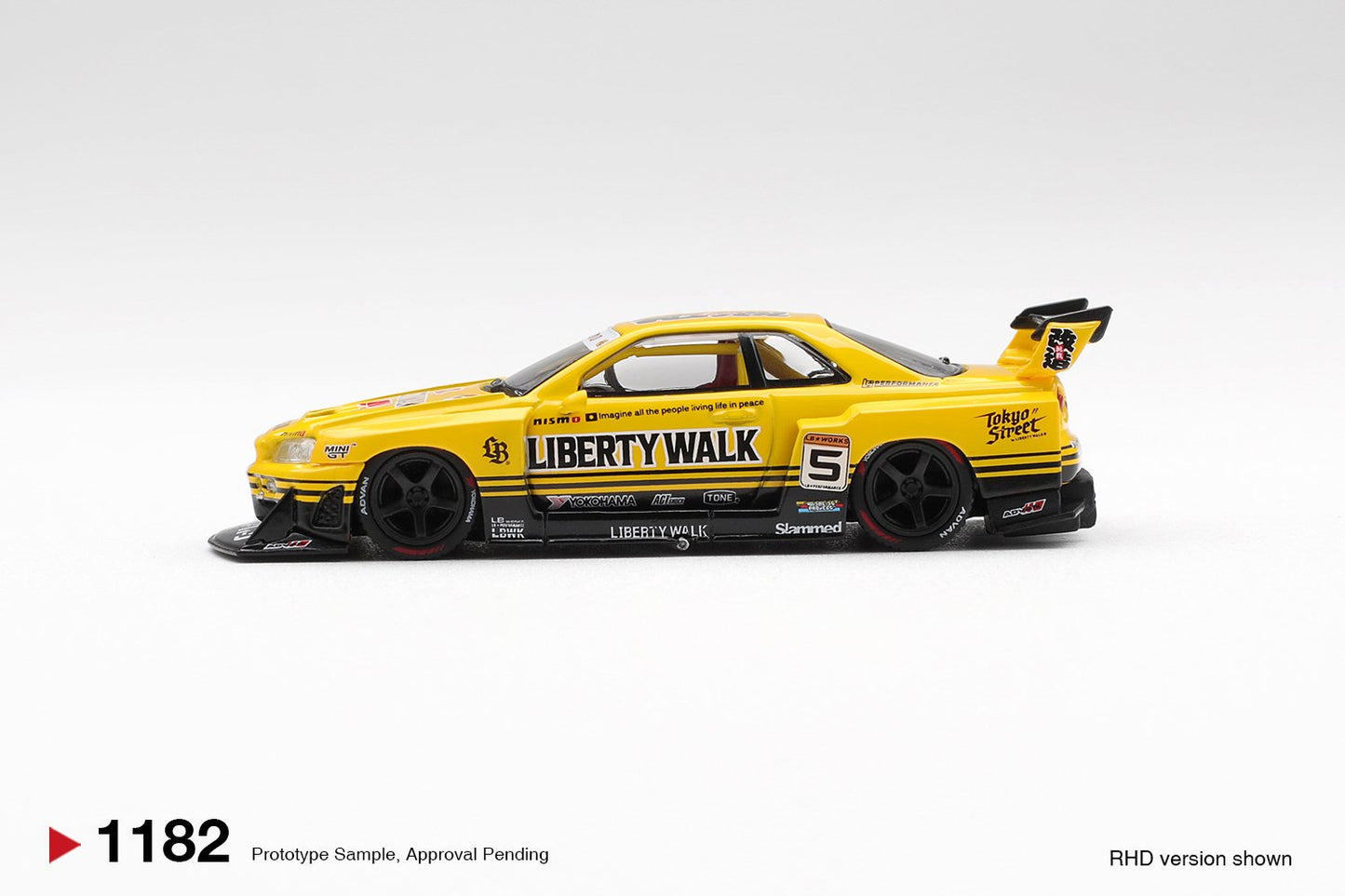 1/64 - Nissan LB-ER34 Super Silhouette   SKYLINE Sport Yellow - MiniGT - MGT01182