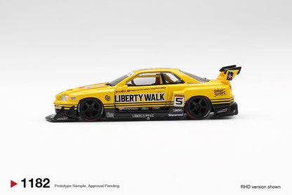 1/64 - Nissan LB-ER34 Super Silhouette   SKYLINE Sport Yellow - MiniGT - MGT01182
