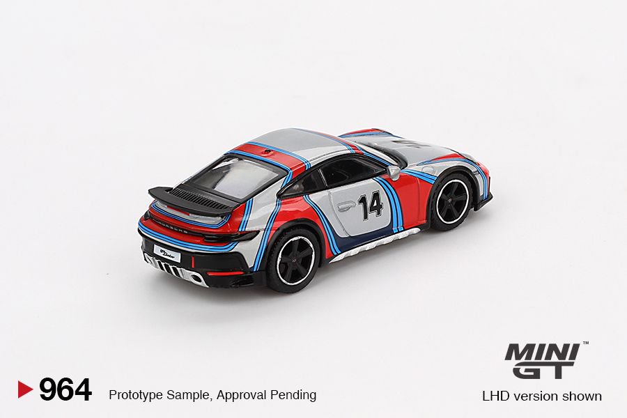 1/64 PORSCHE 911 DAKAR ICE GREY METALLIC RALLY 1974 (LHD) BLISTER PACKAGING - MGT00964-BL