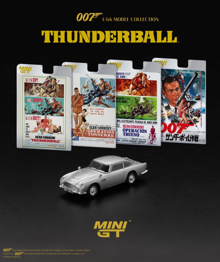 1/64 - ASTON MARTIN DB5 RHD THUNDERBALL ENGLISH BLISTER PACKAGING - MGT00901-007E