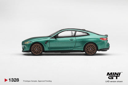 1/64 BMW M4 CS FROZEN ISLE OF MAN GREEN METALLIC  - Mini GT - MGT01328