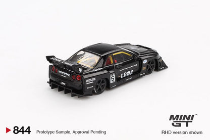 1/64 1/64 NISSAN LB-ER34 SUPER SILHOUETTE SKYLINE BLACK (RHD) BLISTER PACKAGING - MGT00844-BL