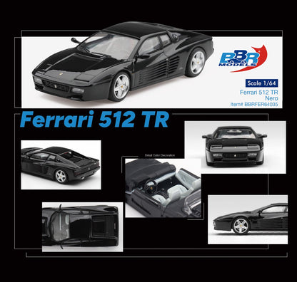 1/64 Ferrari 512 TR Nero - BBR Models - BBRFER64035