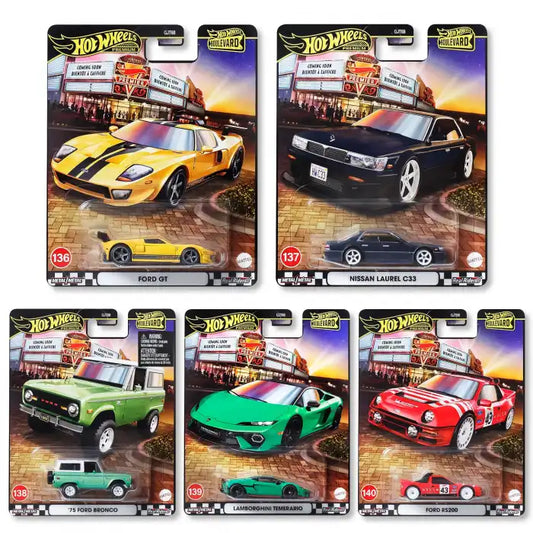 1/64 Hot Wheels Premium Boulevards 5 Set GJT68-978E Set of 5