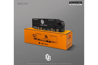 1:64 - Mitsubishi Fuso Super Great Transporter LBWK Liberty Walk LB-Trucks (Black) - GCD - KS-073-302