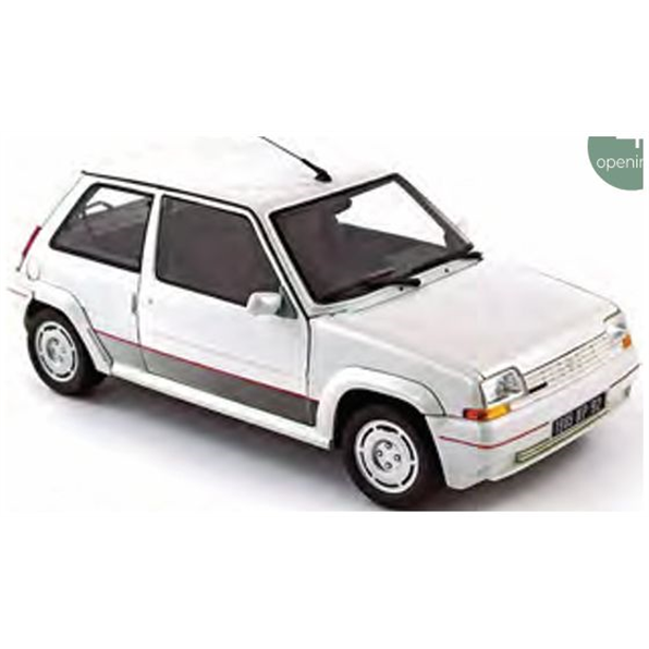 1/18 RENAULT - R5 SUPERCINQUE GT TURBO PHASE I 1985 - WHITE PEARL - Norev 185200