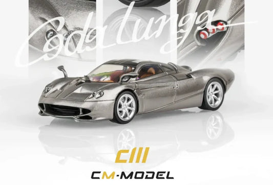 1/64 - PAGANI CODALUNGA METALLIC SILVER HEC 2025 cm64-codalunga-hec2025 - CM Models CM64-codalunga-hec2025