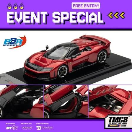 1/64 Ferrari F80 Rosso Supercar Red , *TMCS Event Cars* - BBR - coming soon.