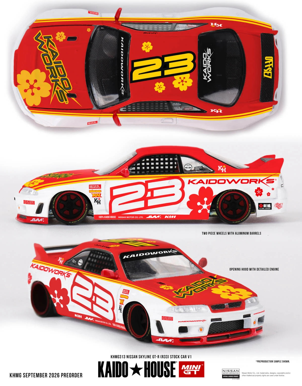 1/64 Nissan Skyline GT-R (R33) Kaido Stock Car V1 - Kaido House - MGTKHMG313 *** Pre Order ***