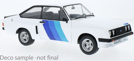 1:18 - Ford Escort MK II RS X Pack White with Blue Flash - MCG 18351