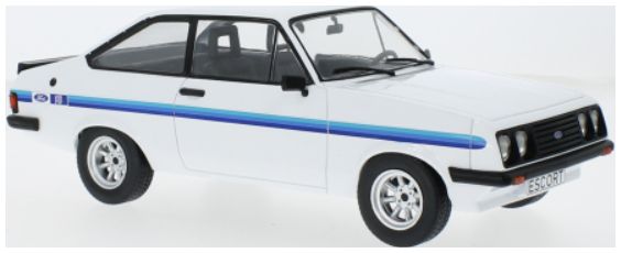 1:18 - Ford Escort MK II RS 2000 White 1977 - MCG 18439