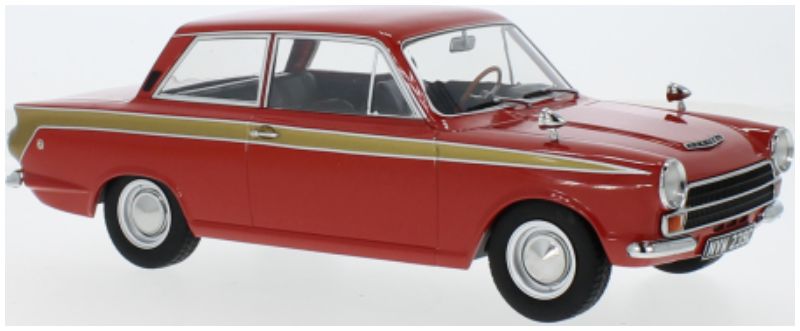 1/18 - Ford Lotus Cortina MK I Red/Gold 1966 - MCG 18532 - Model Car Group