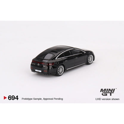 1/64 MERCEDES-BENZ EQS 580 4MATIC BLACK (RHD) - Mini GT - MGT00694-R