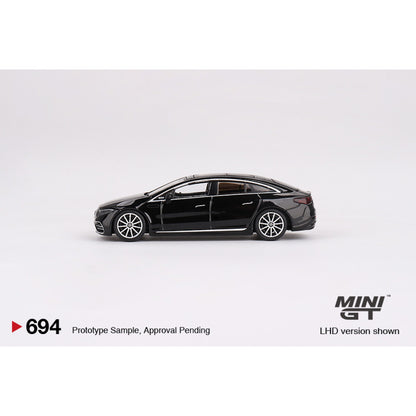 1/64 MERCEDES-BENZ EQS 580 4MATIC BLACK (RHD) - Mini GT - MGT00694-R