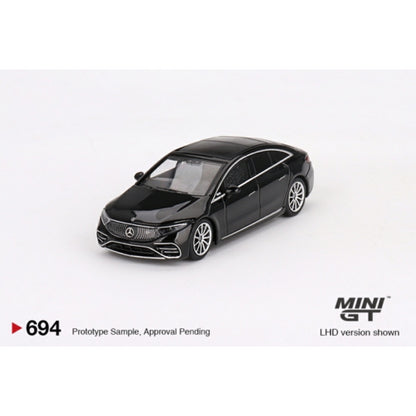 1/64 MERCEDES-BENZ EQS 580 4MATIC BLACK (RHD) - Mini GT - MGT00694-R