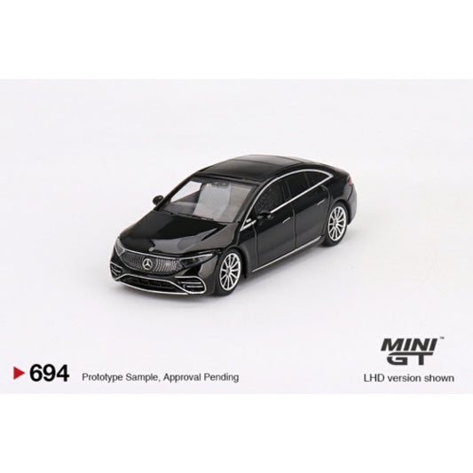 1/64 MERCEDES-BENZ EQS 580 4MATIC BLACK (RHD) - Mini GT - MGT00694-R