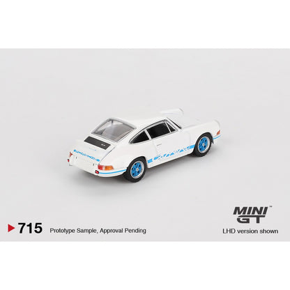 1/64 PORSCHE 911 CARRERA RS 2.7 GRAND PRIX WHITE WITH BLUE LIVERY (RHD) - MGT00715-R