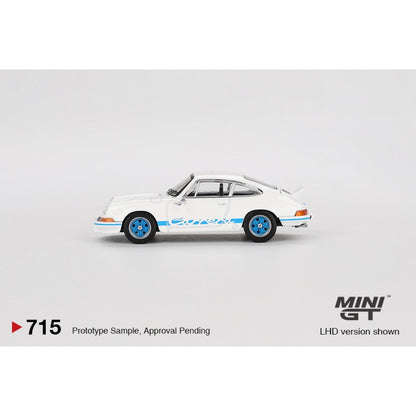 1/64 PORSCHE 911 CARRERA RS 2.7 GRAND PRIX WHITE WITH BLUE LIVERY (RHD) - MGT00715-R