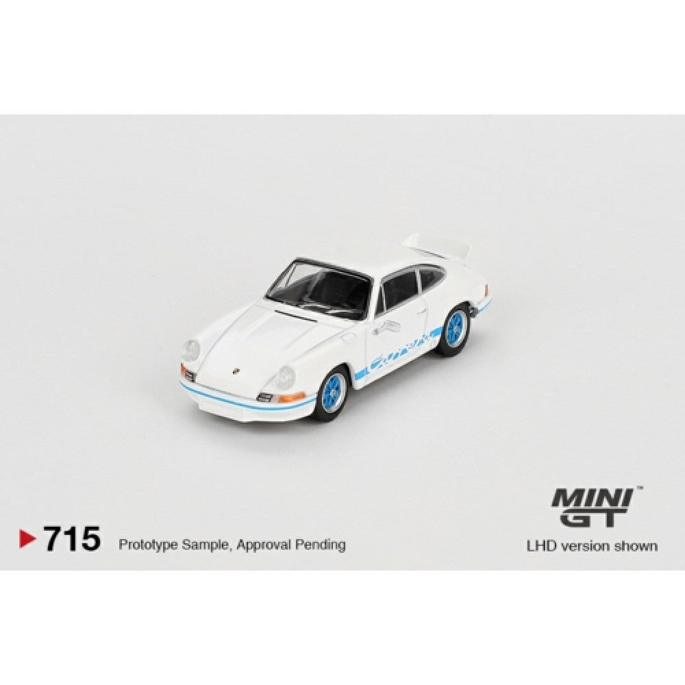 1/64 PORSCHE 911 CARRERA RS 2.7 GRAND PRIX WHITE WITH BLUE LIVERY (RHD) - MGT00715-R