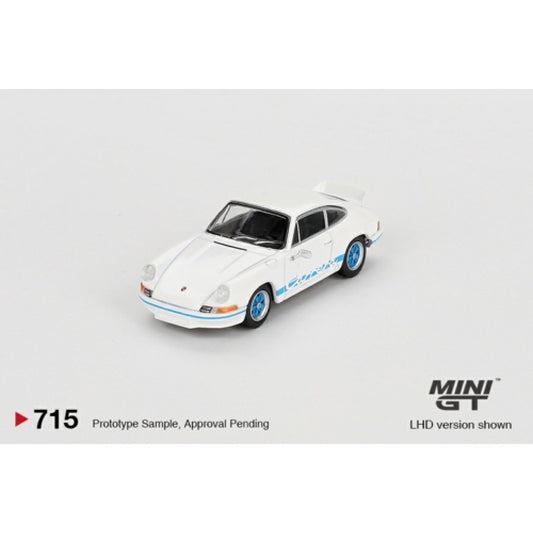 1/64 PORSCHE 911 CARRERA RS 2.7 GRAND PRIX WHITE WITH BLUE LIVERY (RHD) - MGT00715-R