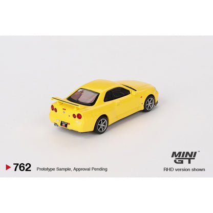 1/64 NISSAN SKYLINE GT-R (R34) V-SPEC LIGHTNING YELLOW (RHD) - MGT00762-R