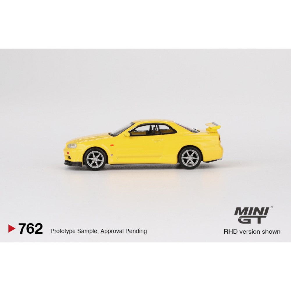 1/64 NISSAN SKYLINE GT-R (R34) V-SPEC LIGHTNING YELLOW (RHD) - MGT00762-R