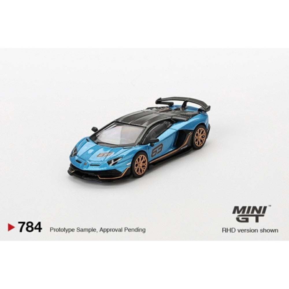 1/64 LAMBORGHINI AVENTADOR SVJ 63 BLU AEGIR (RHD) - MGT00784-R