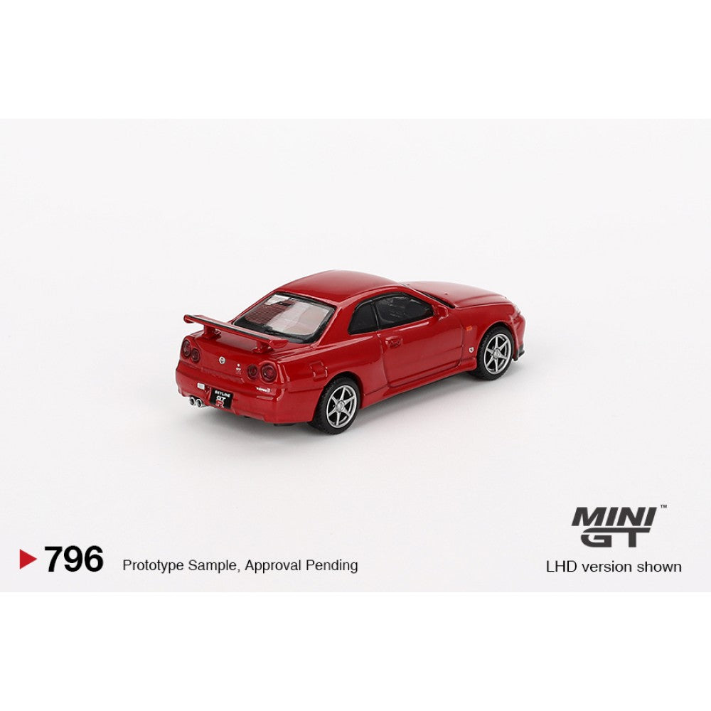 1/64 NISSAN SKYLINE GT-R (R34) V-SPEC ACTIVE RED (RHD) - MGT00796-R