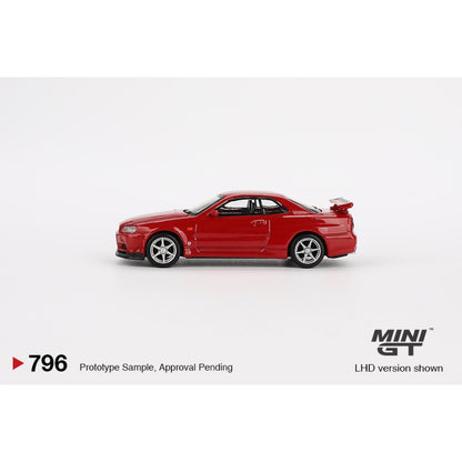 1/64 NISSAN SKYLINE GT-R (R34) V-SPEC ACTIVE RED (RHD) - MGT00796-R