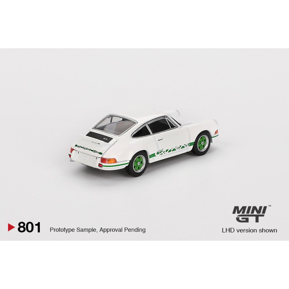 1/64 PORSCHE 911 CARRERA RS 2.7 GRAND PRIX WHITE WITH GREEN LIVERY