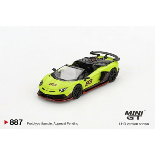 1/64 LAMBORGHINI AVENTADOR SVJ 63 ROADSTER VERDE SHOCK (LHD) BLISTER PACKAGING - MGT00887-BL