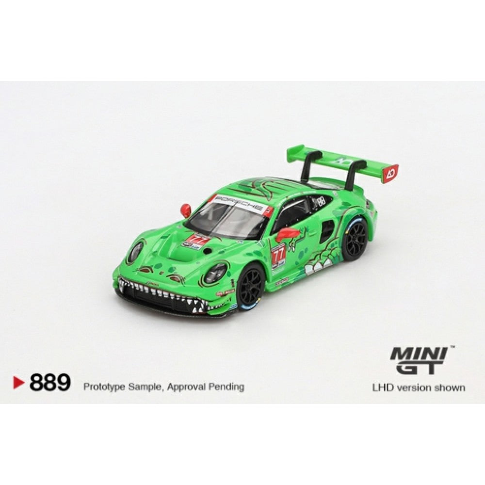 1/64 PORSCHE 911 GT3 R NO.77 AO RACING 2024 IMSA DAYTONA 24 HRS GTD PRO 2ND PLACE (LHD) BLISTER PACKAGING - MGT00889-BL