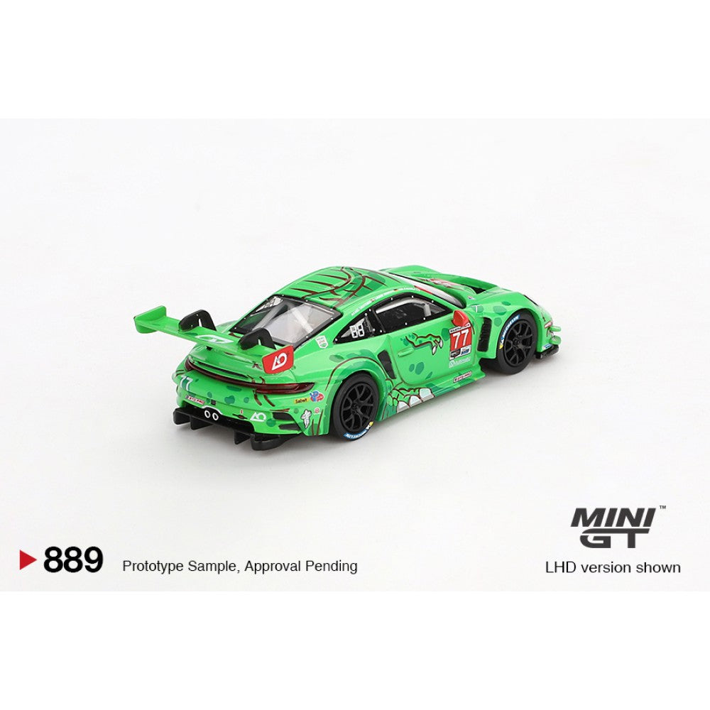 1/64 PORSCHE 911 GT3 R NO.77 AO RACING 2024 IMSA DAYTONA 24 HRS GTD PRO 2ND PLACE (LHD) BLISTER PACKAGING - MGT00889-BL