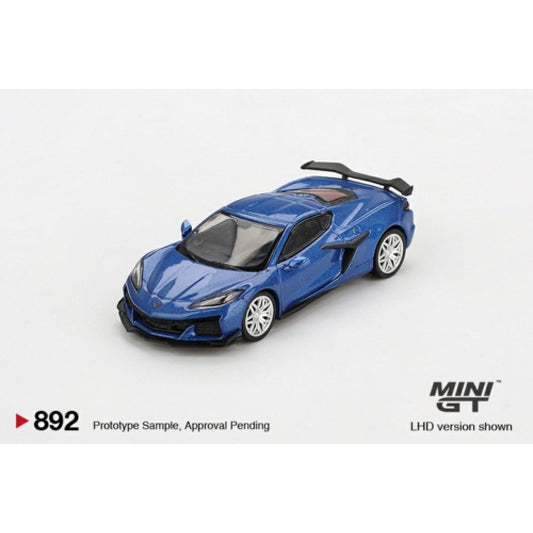 1/64  CHEVROLET CORVETTE Z06 2023 ELKHART LAKE BLUE METALLIC (LHD) BLISTER PACKAGING - MGT00892-BL