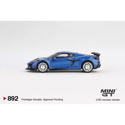 1/64  CHEVROLET CORVETTE Z06 2023 ELKHART LAKE BLUE METALLIC (LHD) BLISTER PACKAGING - MGT00892-BL