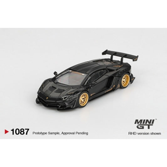 1/64 LB WORKS LAMBORGHINI AVENTADOR LIMITED EDITION MATTE BLACK - MGT01087