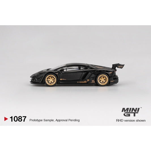 1/64 LB WORKS LAMBORGHINI AVENTADOR LIMITED EDITION MATTE BLACK - MGT01087