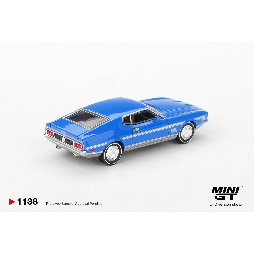 1/64 FORD MUSTANG MACH 1 GRABBER BLUE - MiniGT - MGT01138