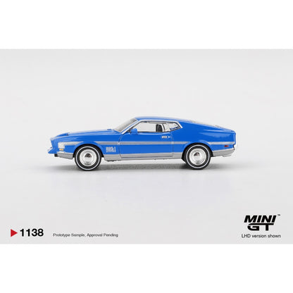 1/64 FORD MUSTANG MACH 1 GRABBER BLUE - MiniGT - MGT01138