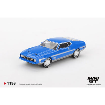 1/64 FORD MUSTANG MACH 1 GRABBER BLUE - MiniGT - MGT01138