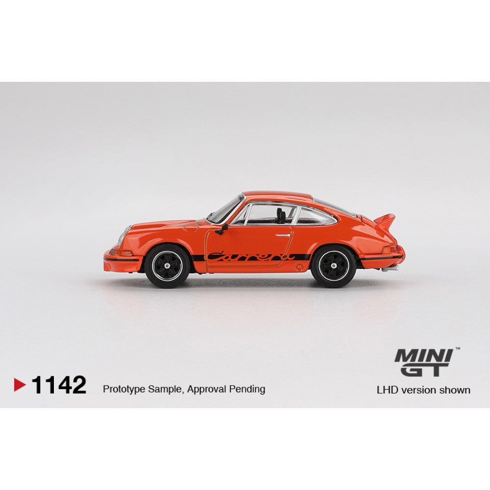 1/64 PORSCHE 911 CARRERA RS 2.7 TANGERINE WITH BLACK LIVERY  - MGT01142