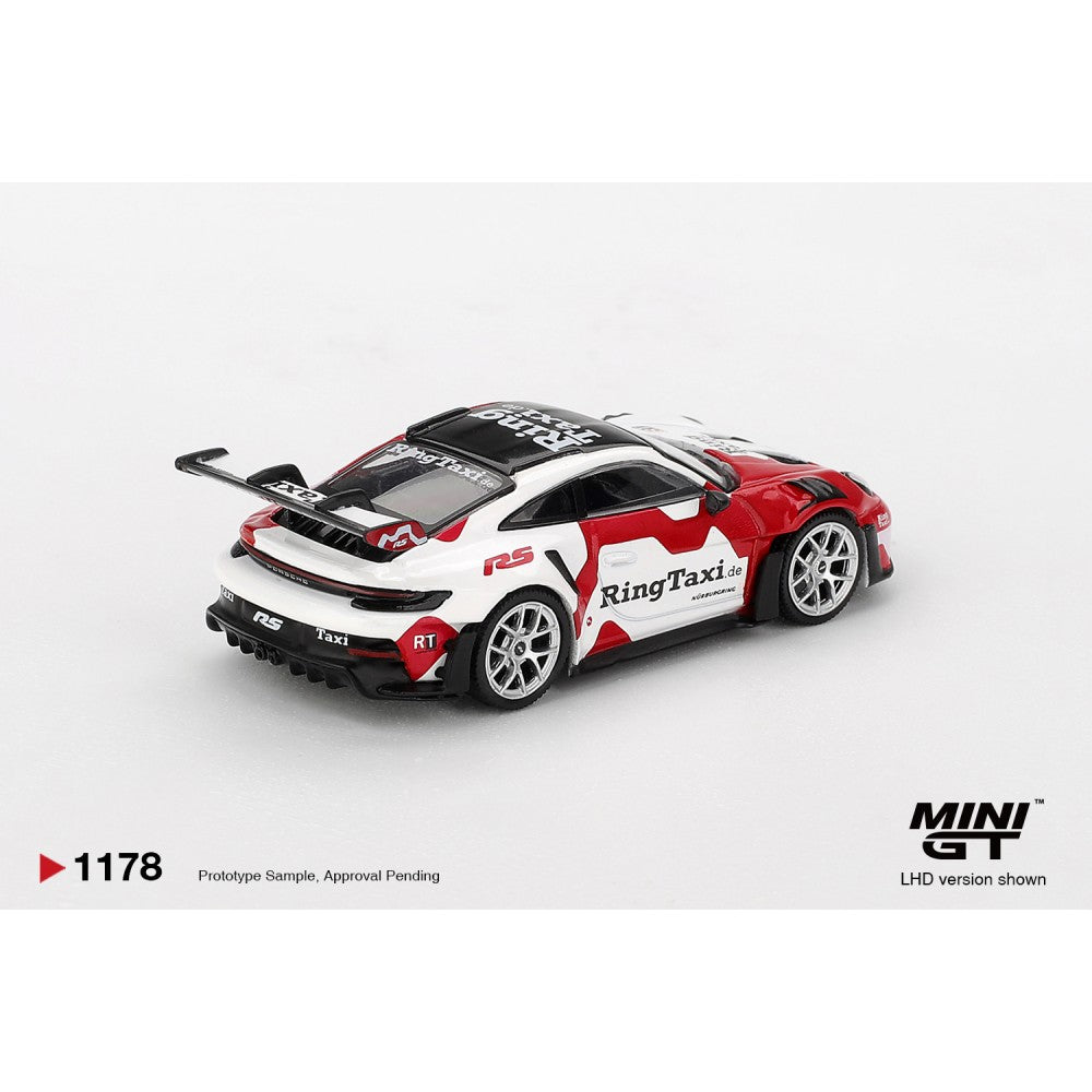1/64 PORSCHE 911 (992) GT3 RS WEISSACH RINGTAXI.COM (LHD) - MiniGT - MGT011178